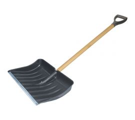 Лопата для снега РОССИЯ 512x408 мм, деревянный черенок, диаметр 32 мм, с ручкой 68107-2 