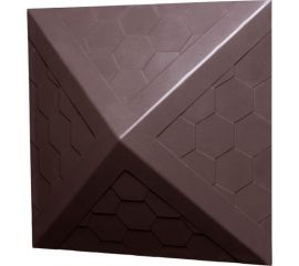 Колпак ППК на заборный столб 1.5x1.5 кирпича Neoкомпозит Гибкая черепица, 390x390x43 мм, коричневый КЗ-390 ГЧ К 