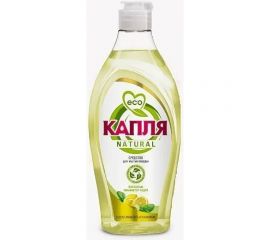Жидкое моющее средство для посуды Капля« Natural» Цедра лимона и базилик 500 г 9090 