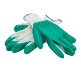 Трикотажные полиэфирные перчатки с рельефным латексным покрытием Gigant размер 9 GGPL-109 