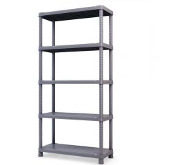 Стеллаж ТУБА-ДУБА пластиковый сб 900.5 серый 