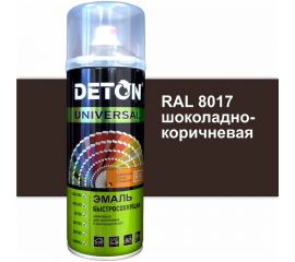 Эмаль DETON акриловая, быстросохнущая, шоколадно-коричневый, RAL 8017, аэрозоль 520 мл DTN-A07255 