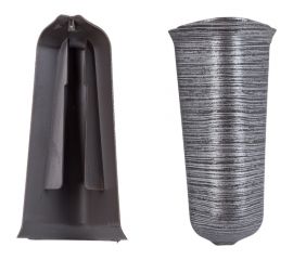 Наружный угол для плинтуса DECONIKA (70 мм; 187 Алюминий темный; 2 шт.) Д-П70-Нк-Ф2 187 АЛМ ТЕМ 