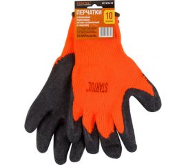 Утепленные акриловые перчатки с ворсом и латексным рельефным покрытием STARTUL размер 10 ST7178-10 