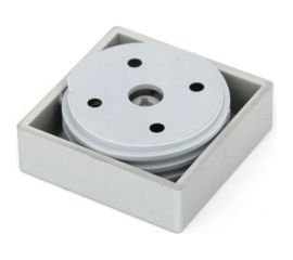 Опора Tech-Krep пластик, квадрат, регулируемая, 59x59x18 мм, матовый хром - накл. 148571 