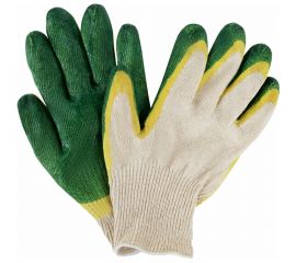 Хлопчатобумажные износостойкие перчатки LAIMA Люкс, двойной облив, 13 класс, 40-42 г, 100 пар 608673 