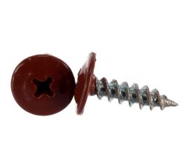 Прессшайба Качественный КРЕПЕЖ 4.2х16 мм, красная окись RAL 3009, острая, 250 шт 0200295 КЧ 