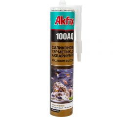 Аквариумный силиконовый герметик Akfix 100AQ прозрачный, 280 мл SA080.28T 