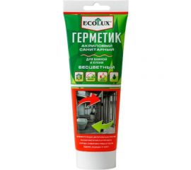 Акриловый герметик Ecolux санитарный бесцветный, 200 мл 4607133683825 