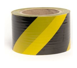 Лента для ограждений SDM 75 мм х 150 м желто-черная 4590 