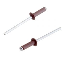 Вытяжная заклепка крепежная техника 4,0x10 коричневая ral 8017 50 шт. 59414 