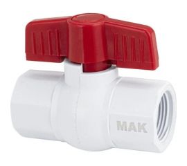 Шаровой кран Санакс мак, с резьбой, полипропиленовый из абс-пластика 3/4 вн/вн 772782 