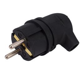 Угловая вилка TOKOV ELECTRIC 16а с заземл. каучук TKE-C05-KVU-Z 