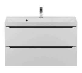 Тумба под раковину для ванной комнаты uperwood Tanos подвесная_80 см, белая/графит 2930205142 