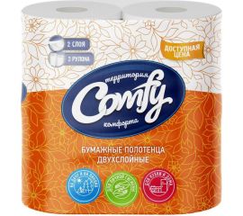 Полотенца бумажные COMFY "Доступная цена" 2-сл. 2 рул./вл.12 1-7538 