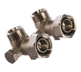 Узел нижнего подключения для однотрубной системы STOUT угловой 3/4 SVH 0003 000020 RG008Q0F4QC2QK 