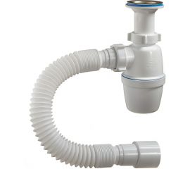 Бутылочный сифон ORIO с литым выпуском 1 1/2х40, с гибкой трубой 40-40/50 А-40029 