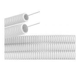 Труба ПЛЛ DKC гибкая гофрированная, не содержит галогенов, с протяжкой d25мм ПВ-0 бел. уп. 50м. 81825 