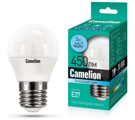 Светодиодная лампа Camelion LEDRB/5-G45/840/E27 (5Вт 220В, LED-M G45 5W 4000K E27) 15060 