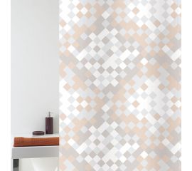 Шторка в ванную комнату Bacchetta 240x200 см, Fragmmento, бежевый 6041 