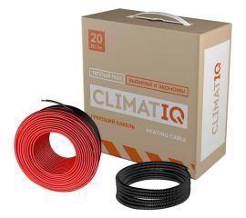 Греющий кабель IQWATT CLIMATIQ CABLE для установки в слой цементно-песчаной стяжки для любого керамического покрытия толщиной не более 10 мм, 400 Вт - 20 м - 2.7 м.кв. 206235 