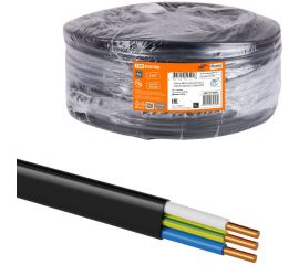 Кабель TDM ВВГ-П нг(А)-LSLTx 3x1,5 ок(N, PE)-0,66 ГОСТ (100м) SQ0117-0209 