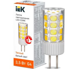 Светодиодная лампа IEK corn капсула 3,5вт 230в 3000к керамика g4 LLE-CORN-4-230-30-G4 