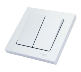 2-клавишный выключатель Schneider Electric AtlasDesign Алюминий сх.5, 10АХ, в сборе SE ATN000352 