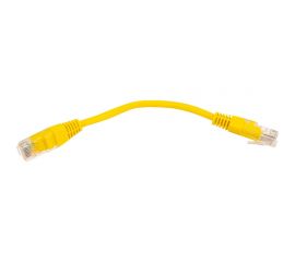Патч-корд RJ45 - RJ45, 4 пары, UTP, категория 5е, 0.15 м, желтый, TWT-45-45-0.15-YL 