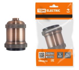 Подвесной патрон TDM Е27, металлический ""Лофт"", медь SQ0335-0050 