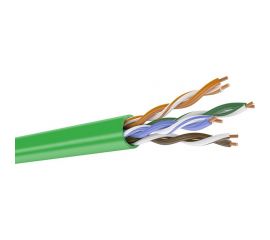 Кабель DATAREX категория 5е, 4 пары, u/utp, жила 0,51 +/- 0,01, pvcls, нга-lsltx, зеленый, коробка 305 м DR-140027 