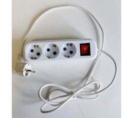 Сетевой удлинитель ПЕРЕСВЕТ+ с заземлением на 3 гнезда с переключателем шнур ПВС 3*1 5м 4620003921452 