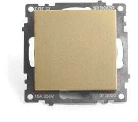 1-клавишный механизм переключателя STEKKER 250в, 10а, серия катрин, золото, gls10-7105-08, 49214 