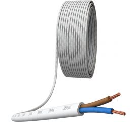 Провод ЭРА ШВВП 2x0,75 мм2, 10м, белый Б0058841 