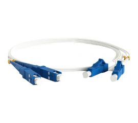 Волоконно-оптический шнур Hyperline FC-D2-9A1-LC/UR-SC/UR-H-1M-LSZH-WH патч-корд SM 9/125 39409 