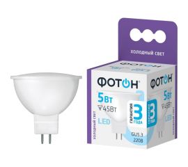 Светодиодная лампа ФОТОН LED MR16 5W GU5.3 6500K 23993 
