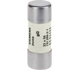 Цилиндрическая плавкая вставка Siemens GG Без индикатора 22x58 ММ, 500В, 80А 3NW62241 