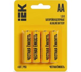 Щелочная батарейка IEK alkaline optima lr06/aa (4шт/блистер) ABT-LR06-OP-L04 