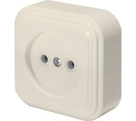1-местная розетка STEKKER без заземляющего контакта, 250В, 16А, IP20, PST16-20-20 (RA 16-131-БЖ), слоновая кость 49061 