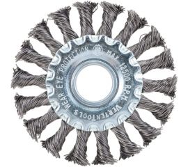 Щетка плоская (100х22 мм; крученая проволока) для УШМ vertextools 12100-100 