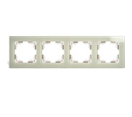 Горизонтальная 4-местная рамка STEKKER GFR00-7004-07, серия Катрин, дымчатый 49037 