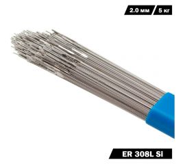 Пруток присадочный нержавеющий ER 308 LSi 2 мм, 5 кг, сварка TIG полуавтомат SvarCity пруток/нержавейка/ER308LSi/2/5кг 