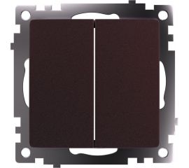 2-клавишный переключатель (механизм) STEKKER gls10-7107-04, 250v, 10а, серия катрин, шоколад, 49170 