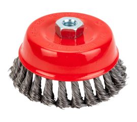 Щетка-крацовка чашечная для УШМ, стальная жгут. проволока, 125 мм, М14 Toolberg 2302053 Лк-00003876 