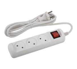 Удлинитель без заземления с выключателем ЭРА U3s3m2x1, 3гн, 3м, ПВС, 2х1мм2, 10А 20/720 Б0044050 