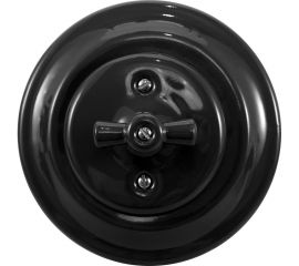 1-клавишный проходной выключатель Retrika ретро, керамика, серия Colony, черный G01-08 