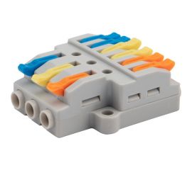 Разветвительная клемма REXANT СМК 3x2 3 полюса с монтажной площадкой 1 ввод 2 вывода 5 шт 07-5233-05 