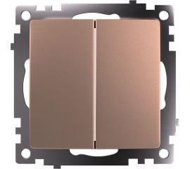 2-клавишный переключатель (механизм) STEKKER gls10-7107-02, 250v, 10а, серия катрин, шампань, 49169 