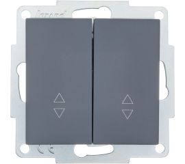 Проходной двойной выключатель Lezard VESNA графит 742-3488-106 