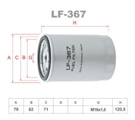Фильтр топливный LYNXauto LF-367 